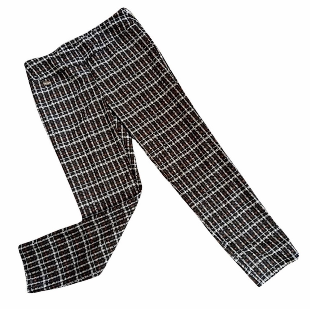 LISETTE  L Kensington Plaid Dot Slim Ankle Pants NWT Style# 73455 Size 8